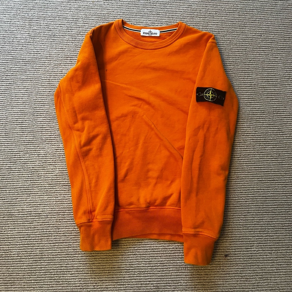 Replica Stone Island Orange Crewneck